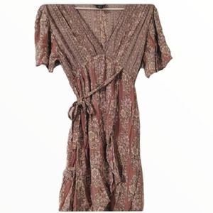 Floral print baby doll dress